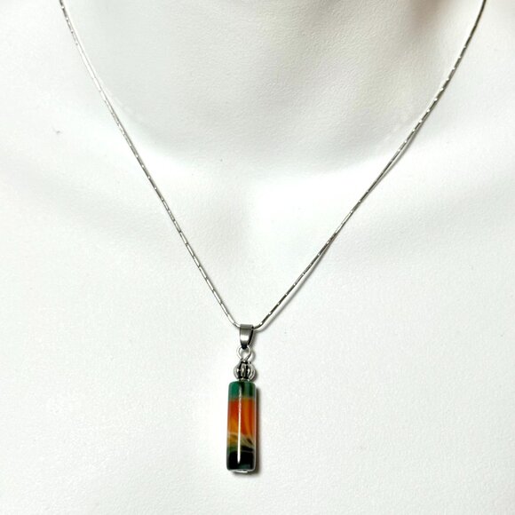 2/$20, Multicolor Dyed Agate Pendant - Picture 6 of 10